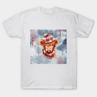 Christmas Highland Cow T-Shirt